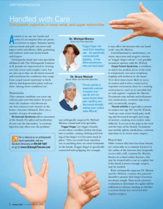 Hand, wrist care for Baltimore athletes article clipping