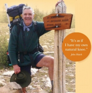 Happy Trails for Hiker After Rotating Knee Replacement